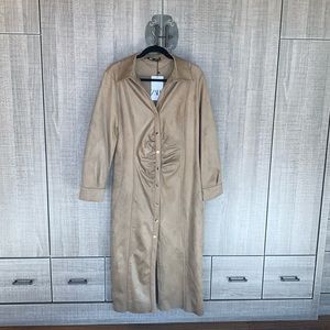 Zara Faux Suede Midi Dress‎